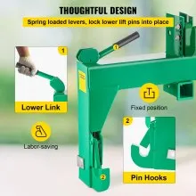 VEVOR 3-Point Quick Hitch, 3000 LBS Lifting Capacity Tractor Quick Hitch, 28.31" Between Lower Arms Attachments Quick Hitch, No Welding & 5 Level Adjustable Bolt, Adaptation to Category 1 & 2 Tractors