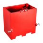 Caja de lastre VEVOR, lastre de tractor de categoría 1 de 3 puntos resistente a la corrosión con capacidad de carga de 800 lb para enganche de 2 pulgadas, acero reforzado de alta resistencia, volumen de 5 pies³, accesorio de cargador con puerta corrediza, color rojo