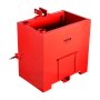 Caja de lastre VEVOR, lastre de tractor de categoría 1 de 3 puntos resistente a la corrosión con capacidad de carga de 800 lb para enganche de 2 pulgadas, acero reforzado de alta resistencia, volumen de 5 pies³, accesorio de cargador con puerta corrediza, color rojo
