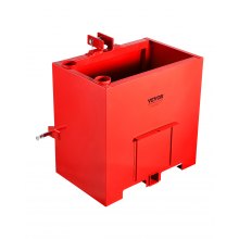 Ballast Box 3 Point Category 1 Tractor Heavy-Duty Thickened Hard Steel Red