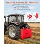 Ballast Box 3 Point Category 1 Tractor Quick Tach Hitch Counterweight Red