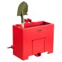 VEVOR Ballast Box, 3-Point Category 1 Tractor Ballast of 800lbs Capacity, for 2 Inch Hitch Receiver, Heavy-Duty Steel 4.3 ft³ Large Volume Loader Attachment with Sliding Door, Red
