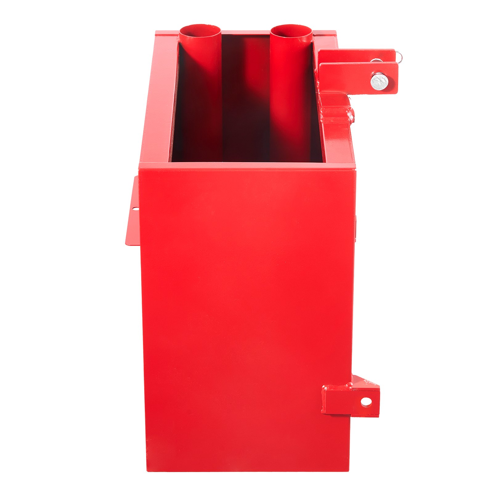 VEVOR Ballast Box, 3-Point Category 1 Tractor Ballast of 800lbs Capacity, for 2 Inch Hitch Receiver, Heavy-Duty Steel 4.3 ft³ Large Volume Loader Attachment with Sliding Door, Red
