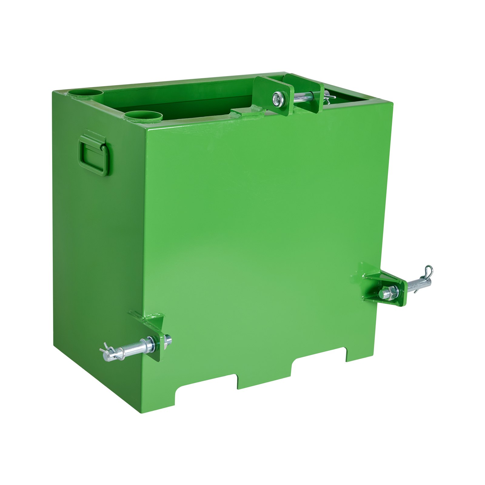 VEVOR Ballast Box 3 Point Category 1 Tractor, 800lbs Capacity Hitch Ballast Box, for 2'' Hitch Receiver, Tractor Ballast Box with 5cu.ft Volume, Heavy-duty Steel, Green