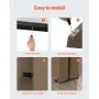 VEVOR Bypass Door Hardware, 4ft Heavy Duty Bypass Sliding Door Hardware Kit, Aluminum Alloy Sliding Closet Door Hardware Set with Finger Pulls, for 2 Door System, Fit Door Thickness 1 3/8 " - 1 3/4"