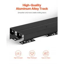 VEVOR Bypass Door Hardware 8ft Bypass Closet Door Track Kit for 2 Door System