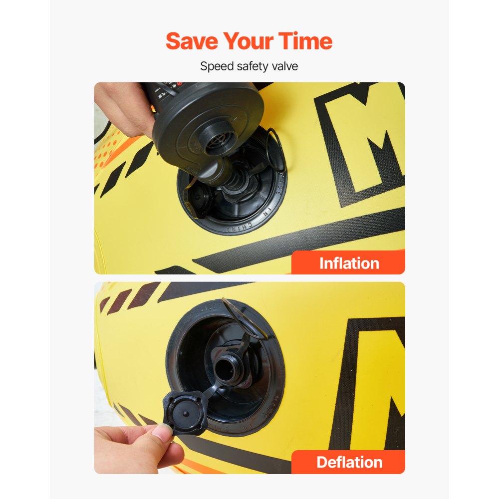 VEVOR Booster Ball, Towable Tube Rope Performance Ball, Thickened PVC Inflatable Booster Balls for Boating and Water Sports - with High Tensile Strength Rope and Speed Safety Valve