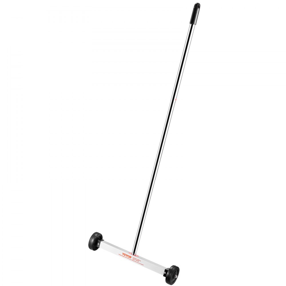 VEVOR Magnetic Sweeper with Wheels, 15inch Mini Magnetic Sweeper, 8 lbs Capacity, Adjustable Handle, Lightweight Magnetic Pickup Sweeper to Pick Up Nails and Screws, Easy Cleanup of Workshop Garage