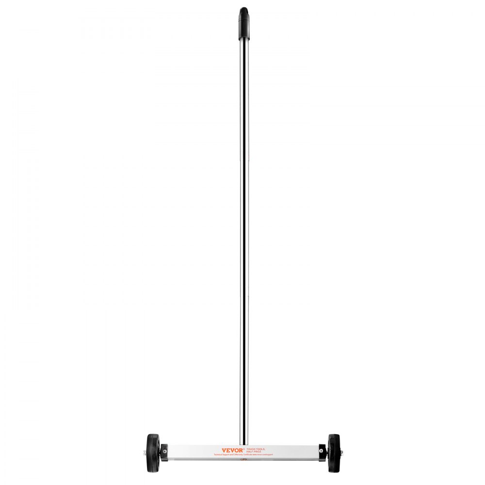 VEVOR Magnetic Sweeper with Wheels, 15inch Mini Magnetic Sweeper, 8 lbs Capacity, Adjustable Handle, Lightweight Magnetic Pickup Sweeper to Pick Up Nails and Screws, Easy Cleanup of Workshop Garage
