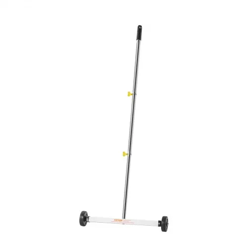 VEVOR Magnetic Sweeper with Wheels, 17 inch, 10 lbs Load Capacity, Lightweight Magnetic Pickup Sweeper with Adjustable Handle, Pick Up Nails and Screws, Easy Cleanup for Garages, Roofing Projects