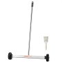 VEVOR Magnetic Sweeper with Wheels, 17inch Mini Magnetic Sweeper, 10 lbs Capacity, Adjustable Handle, Lightweight Magnetic Pickup Sweeper to Pick Up Nails and Screws, Easy Cleanup of Workshop Garage