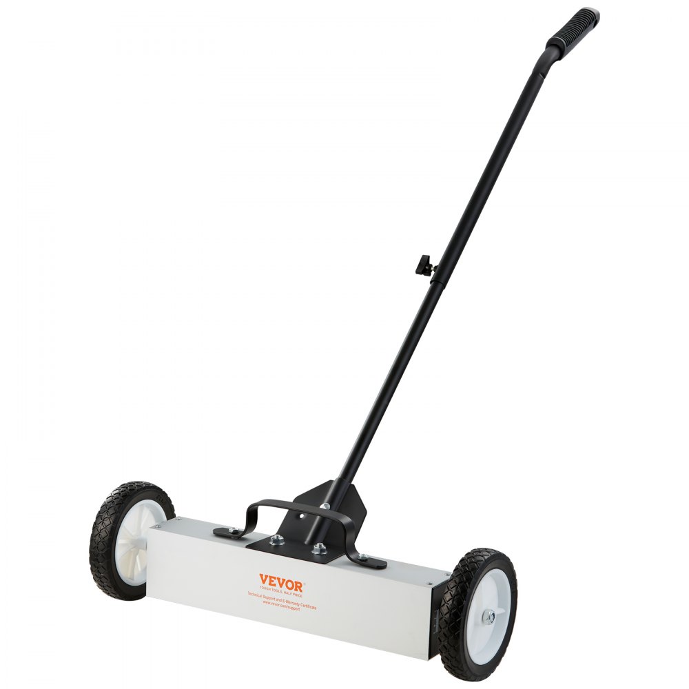 VEVOR 45Lbs Rolling Magnetic Sweeper with Wheels, Push-Type Magnetic Pick Up Sweeper, 18-inch Large Magnet Pickup Lawn Sweeper,  Magnet with Telescoping Handle, Easy Cleanup of Workshop Garage Yard