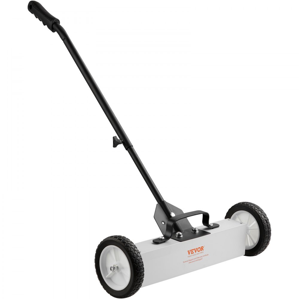 VEVOR 45Lbs Rolling Magnetic Sweeper with Wheels, Push-Type Magnetic Pick Up Sweeper, 18-inch Large Magnet Pickup Lawn Sweeper,  Magnet with Telescoping Handle, Easy Cleanup of Workshop Garage Yard
