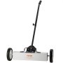 VEVOR 20.4 kg Rolling Magnetic Sweeper with Wheels, Push-Type Magnetic Pick Up Sweeper, 18-inch Large Magnet Pickup Lawn Sweeper, Magnet with Telescoping Handle, Easy Cleanup of Workshop Garage Yard