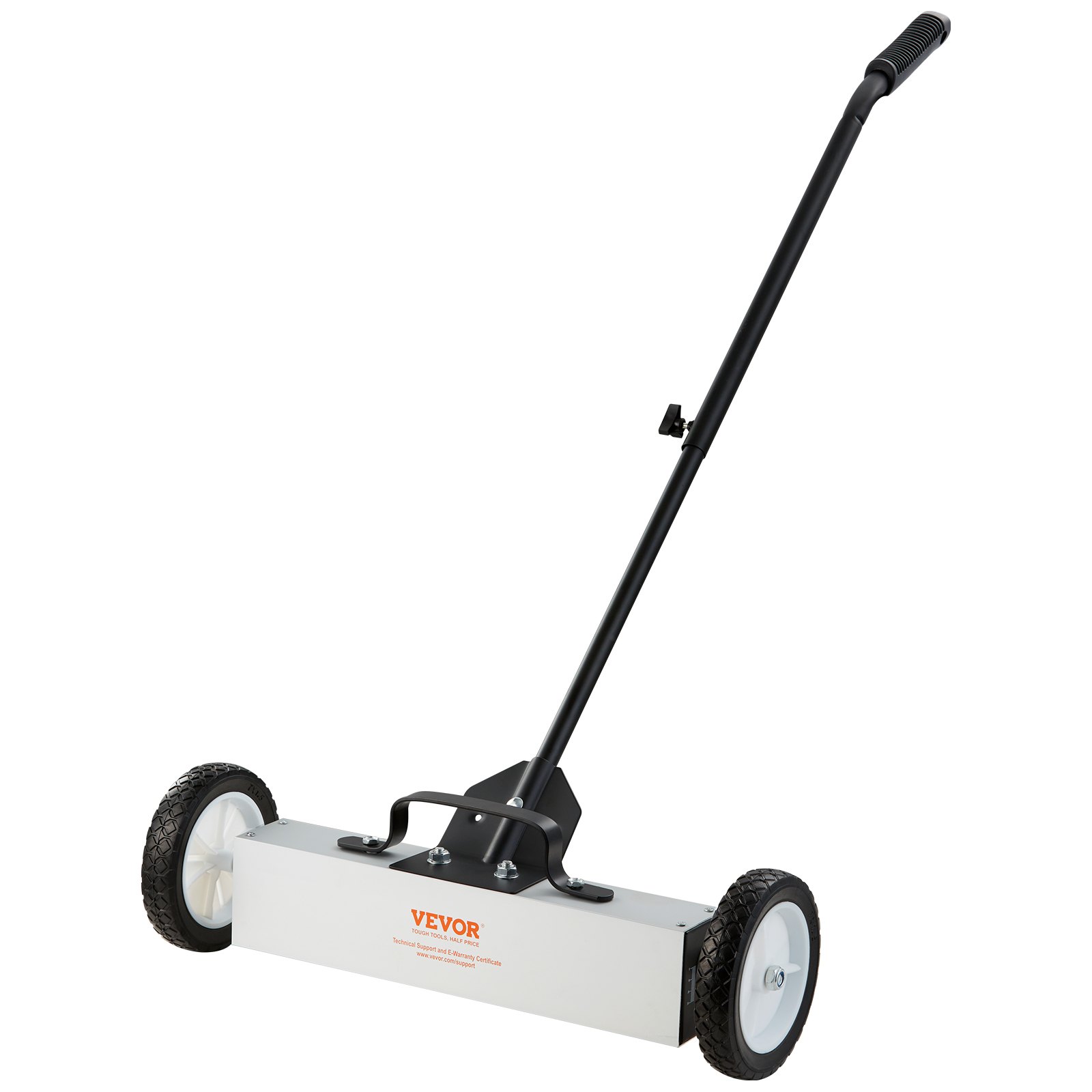 VEVOR 45Lbs Rolling Magnetic Sweeper with Wheels, Push-Type Magnetic Pick Up Sweeper, 18-inch Large Magnet Pickup Lawn Sweeper,  Magnet with Telescoping Handle, Easy Cleanup of Workshop Garage Yard