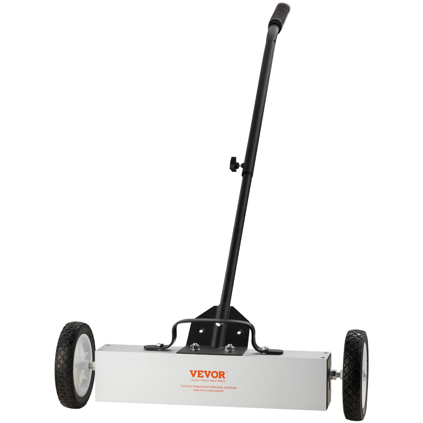 VEVOR 45Lbs Rolling Magnetic Sweeper with Wheels, Push-Type Magnetic Pick Up Sweeper, 18-inch Large Magnet Pickup Lawn Sweeper,  Magnet with Telescoping Handle, Easy Cleanup of Workshop Garage Yard