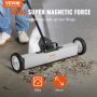 VEVOR 22.6 kg Rolling Magnetic Sweeper with Wheels, Push-Type Magnetic Pick Up Sweeper, Large Magnet Pickup Lawn Sweeper with Telescoping Handle, Easy Cleanup of Workshop Garage Yard