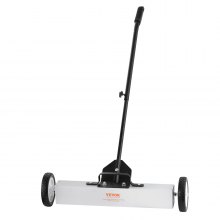 VEVOR 50Lbs Rolling Magnetic Sweeper with Wheels, Push-Type Magnetic Pick Up Sweeper, 24-inch Large Magnet Pickup Lawn Sweeper with Telescoping Handle, Easy Cleanup of Workshop Garage Yard