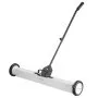 VEVOR 24.9 kg Rolling Magnetic Sweeper with Wheels,Push-Type Magnetic Pick Up Sweeper, Large Magnet Pickup Lawn Sweeper with Telescoping Handle, Easy Cleanup of Workshop Garage Yard