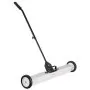 VEVOR 24.9 kg Rolling Magnetic Sweeper with Wheels,Push-Type Magnetic Pick Up Sweeper, Large Magnet Pickup Lawn Sweeper with Telescoping Handle, Easy Cleanup of Workshop Garage Yard