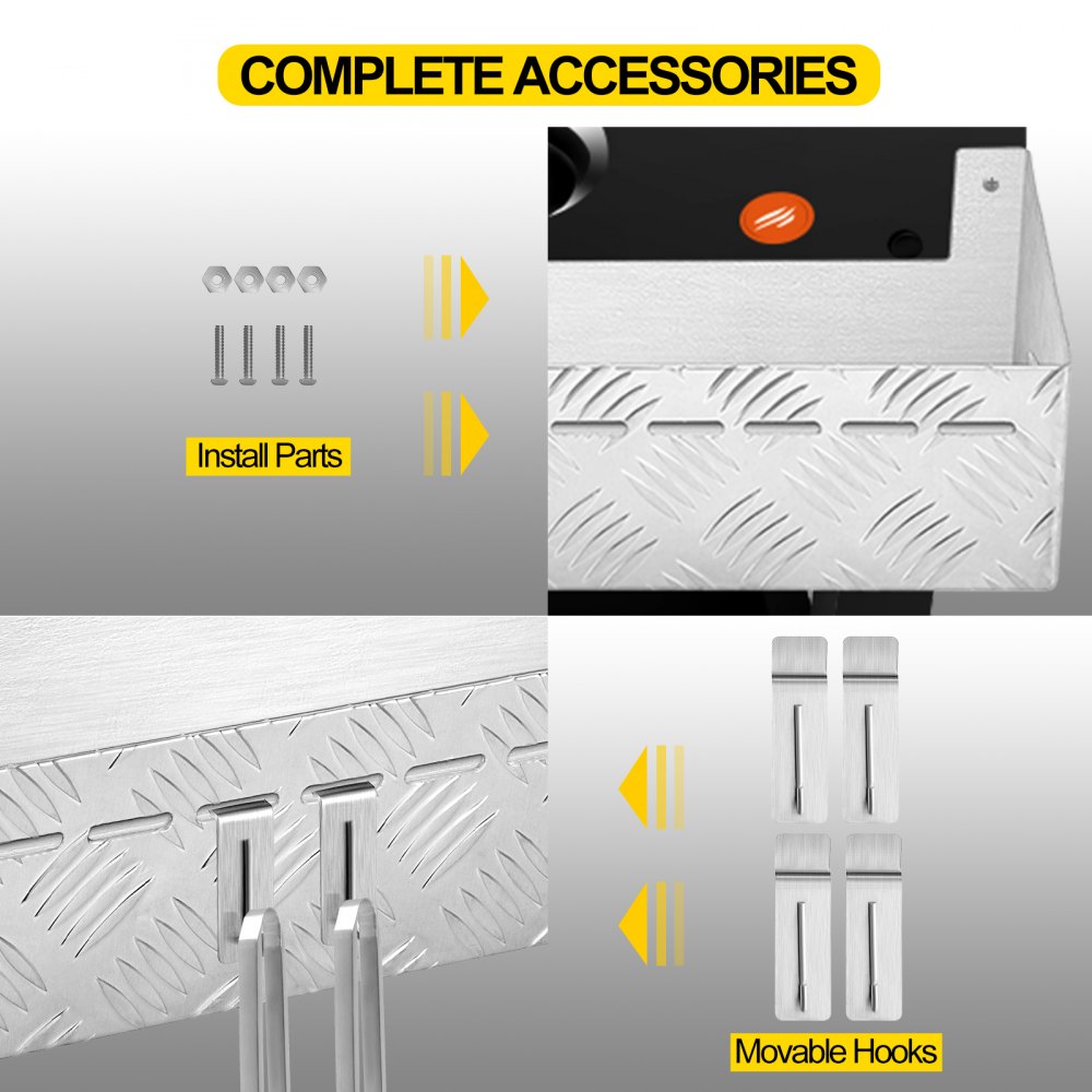 Vevor Griddle Shelf Plancha magnética para plancha de 28" con aluminio Diamond