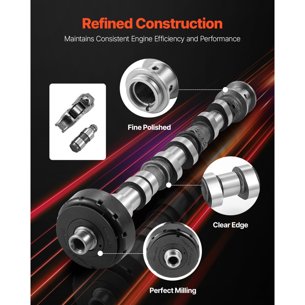 VEVOR Engine Camshafts Rockers Arm Lifters Kit, Cam Replacement for 2011-2016 Jeep Cherokee/Wrangler/Grand Cherokee, 2011-2016 Dodge Caravan/Journey/Durango