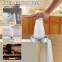 VEVOR glasskyl, 10 kraftfulde sprøjtedyser 360° roterende kopskyl til vask, Slidfast ABS vask Vandhane kopvasker & ABS kopholder til sutteflaske, glaskop, vinglas (sølv-hvid base)