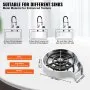 VEVOR Glass Rinser, 10 Powerful Spraying Jets 360° Rotating Cup Rinser for Sink, Wearproof ABS Kitchen Sink Faucet Cup Washer & ABS Cup Holder for Baby Bottle, Glass Cup, Wine Glass(Silver Grey Base)