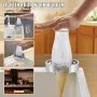 VEVOR Glass Rinser, 10 Powerful Spraying Jets 360° Rotating Cup Rinser for Sink, Wearproof ABS Kitchen Sink Faucet Cup Washer & ABS Cup Holder for Baby Bottle, Glass Cup, Wine Glass(Silver Grey Base)