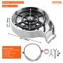 VEVOR Glass Rinser, 10 Powerful Spraying Jets 360° Rotating Cup Rinser for Sink, Wearproof ABS Kitchen Sink Faucet Cup Washer & ABS Cup Holder for Baby Bottle, Glass Cup, Wine Glass(Silver Grey Base)