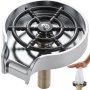 VEVOR Glass Rinser, 10 Powerful Spraying Jets 360° Rotating Cup Rinser for Sink, Wearproof ABS Kitchen Sink Faucet Cup Washer & ABS Cup Holder for Baby Bottle, Glass Cup, Wine Glass(Silver Grey Base)