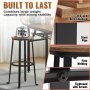 VEVOR Rustic Bar Stools Counter Height Round Bar Chairs with Footrest 29" 2 Set