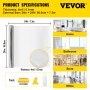 VEVOR Security Film Clear and Transparent Shatterproof Window Film Self-Adhesive Security Window Film 4 Mil Vinyl Glass Break Film for Home and Office Use Side Window Security Film 24 Inch x 24 Feet