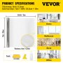 VEVOR Security Film Clear and Transparent Shatterproof Window Film Self-Adhesive Security Window Film 8 Mil Vinyl Glass Break Film for Home and Office Use Side Window Security Film 12 Inch x 49 Feet