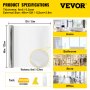 VEVOR Security Film Clear and Transparent Shatterproof Window Film Self-Adhesive Security Window Film 8 Mil Vinyl Glass Break Film for Home and Office Use Side Window Security Film 48 Inch x 12 Feet