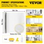 VEVOR Security Film, 60 Inch x 100 Feet Shatterproof Window Film, 8 Mil Security Window Film, Self-Adhesive Glass Break Film for Home and Office Use Side Window Security Film, Clear and Transparent