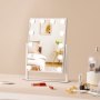 VEVOR Hollywood Vanity Mirror With Lights, 12 Dimmable Bulbs & 3 Color Lighting Modes, Makeup Mirror with Detachable 5X Magnification, Smart Touch Control, 360 Degree Rotation(16.1x11.8 in, White)