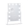 VEVOR Hollywood Vanity Mirror With Lights, 12 Dimmable Bulbs & 3 Color Lighting Modes, Makeup Mirror with Detachable 5X Magnification, Smart Touch Control, 360 Degree Rotation(16.1x11.8 in, White)
