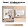 VEVOR Lighted Makeup Mirror 3 Color Vanity w/ USB Desktop Wall-mount 31.5x21.7in