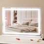 VEVOR Lighted Makeup Mirror 3 Color Vanity w/ USB Desktop Wall-mount 80x55.1 cm