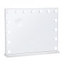 Espejo de tocador VEVOR Hollywood con luces, 15 bombillas regulables y 3 modos de iluminación, espejo de maquillaje con aumento 5X desmontable, puerto USB, control táctil inteligente, montaje en pared (58 x 46 cm, blanco)