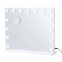 Espejo de tocador VEVOR Hollywood con luces, 15 bombillas regulables y 3 modos de iluminación, espejo de maquillaje con aumento 5X desmontable, puerto USB, control táctil inteligente, montaje en pared (58 x 46 cm, blanco)