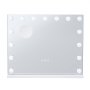 Espejo de tocador VEVOR Hollywood con luces, 15 bombillas regulables y 3 modos de iluminación, espejo de maquillaje con aumento 5X desmontable, puerto USB, control táctil inteligente, montaje en pared (58 x 46 cm, blanco)
