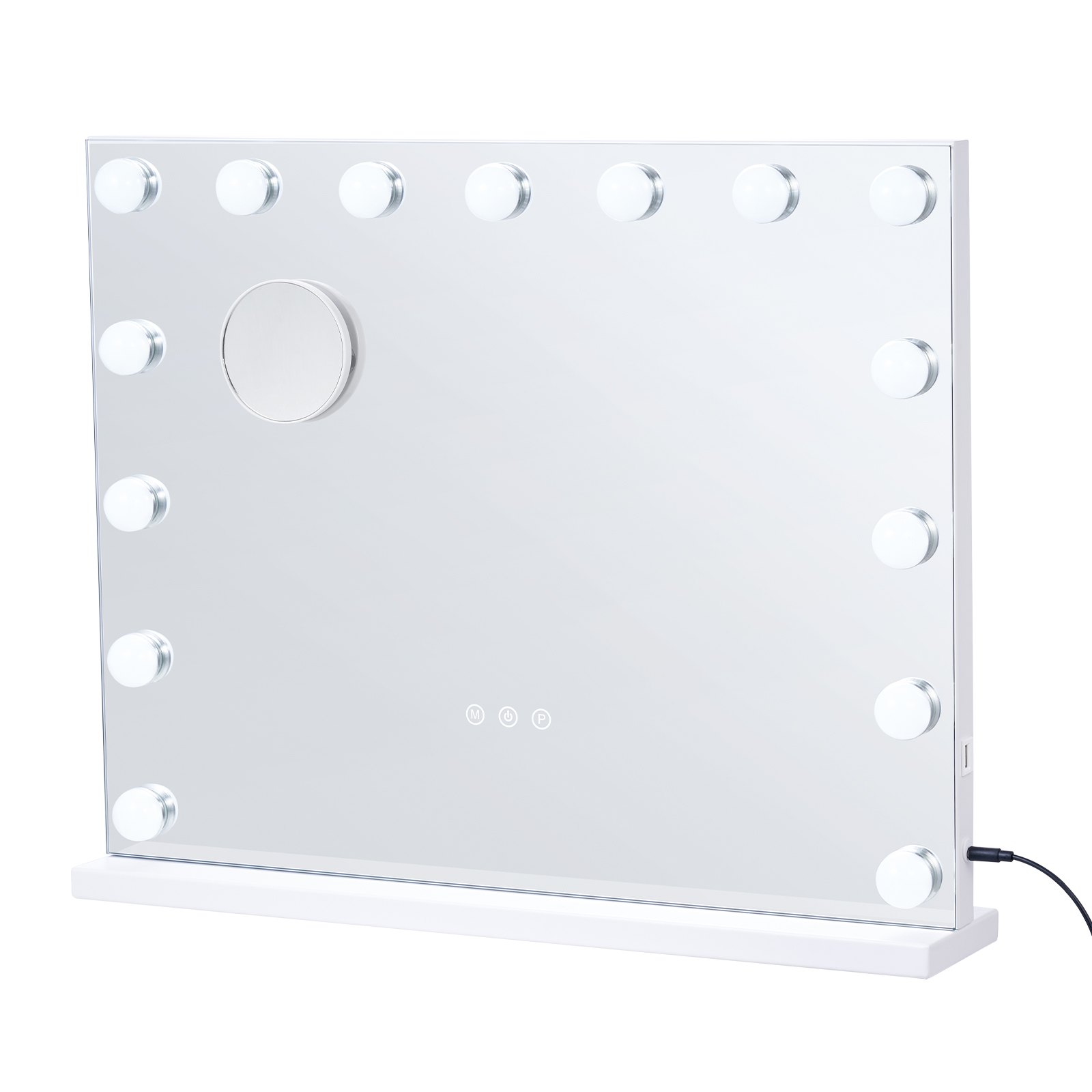 VEVOR Hollywood Vanity Mirror With Lights w/ USB Desktop Wall-mount 58x46 cm