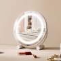 Espejo de tocador VEVOR de 30 cm con luces LED, 3 modos de iluminación, aumento de 5x, control táctil inteligente, rotación de 360°, redondo e iluminado para dormitorio (blanco)