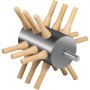 VEVOR chicken plucker with beige rubber fingers on a silver cylindrical head.