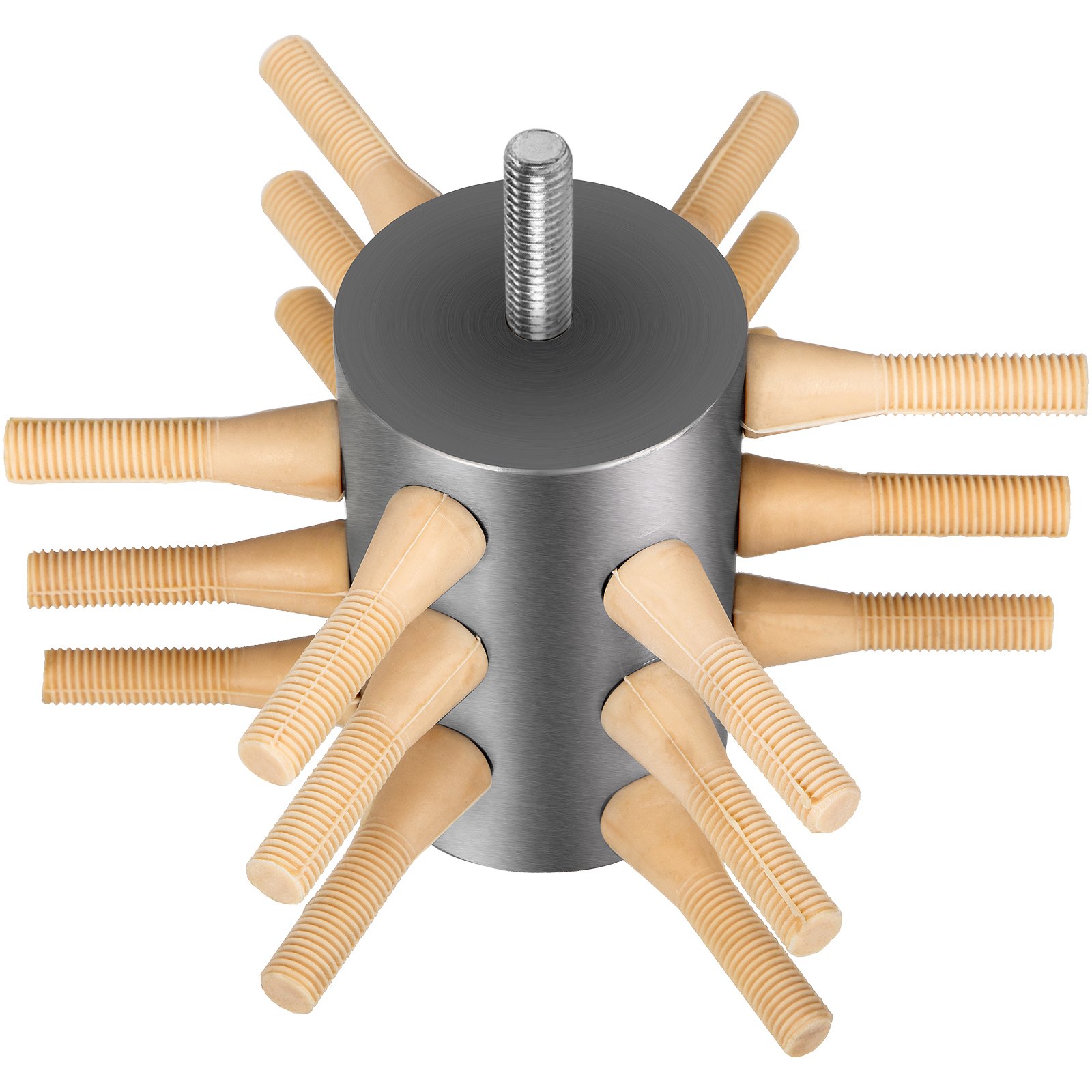 VEVOR chicken plucker with rubber fingers and stainless steel base.