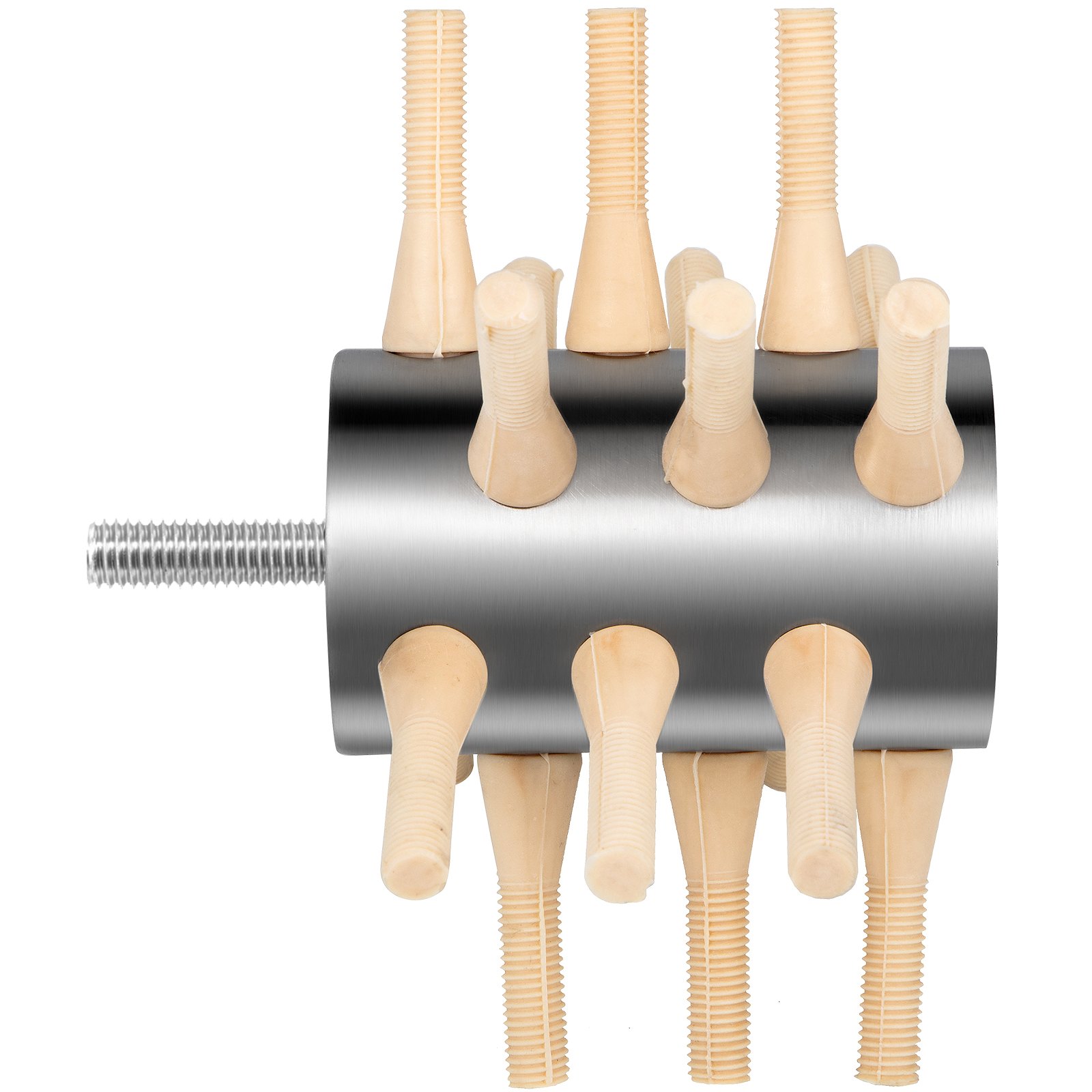 VEVOR chicken plucker with rubber fingers and stainless steel cylinder for efficient plucking.