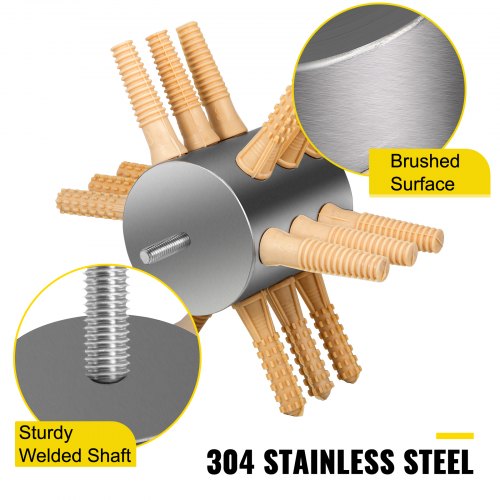 VEVOR Chicken Plucker Drill Attachment, Stainless Steel Drill Chicken Plucker, 18 Fingers Chicken Feather Plucker Machine