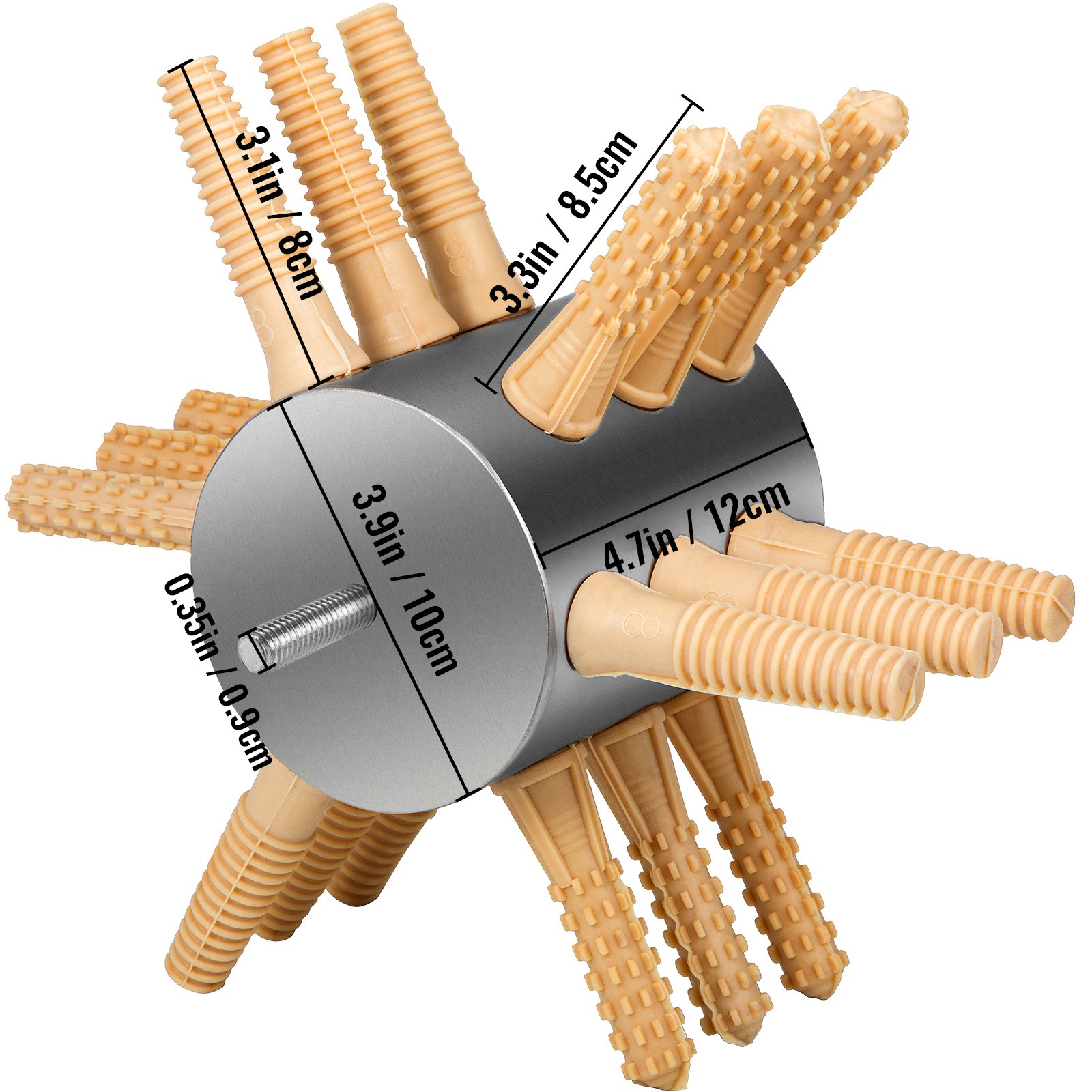 VEVOR Chicken Plucker Drill Attachment, Stainless Steel Drill Chicken Plucker, 18 Fingers Chicken Feather Plucker Machine, 0.4 Inches Shank Poultry Defeathering Machine for Broiler Goose Duck Turkey